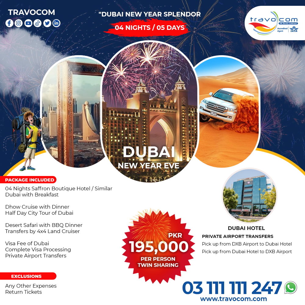 NEW YEAR 2024 INTERNATIONAL TOUR PACKAGES