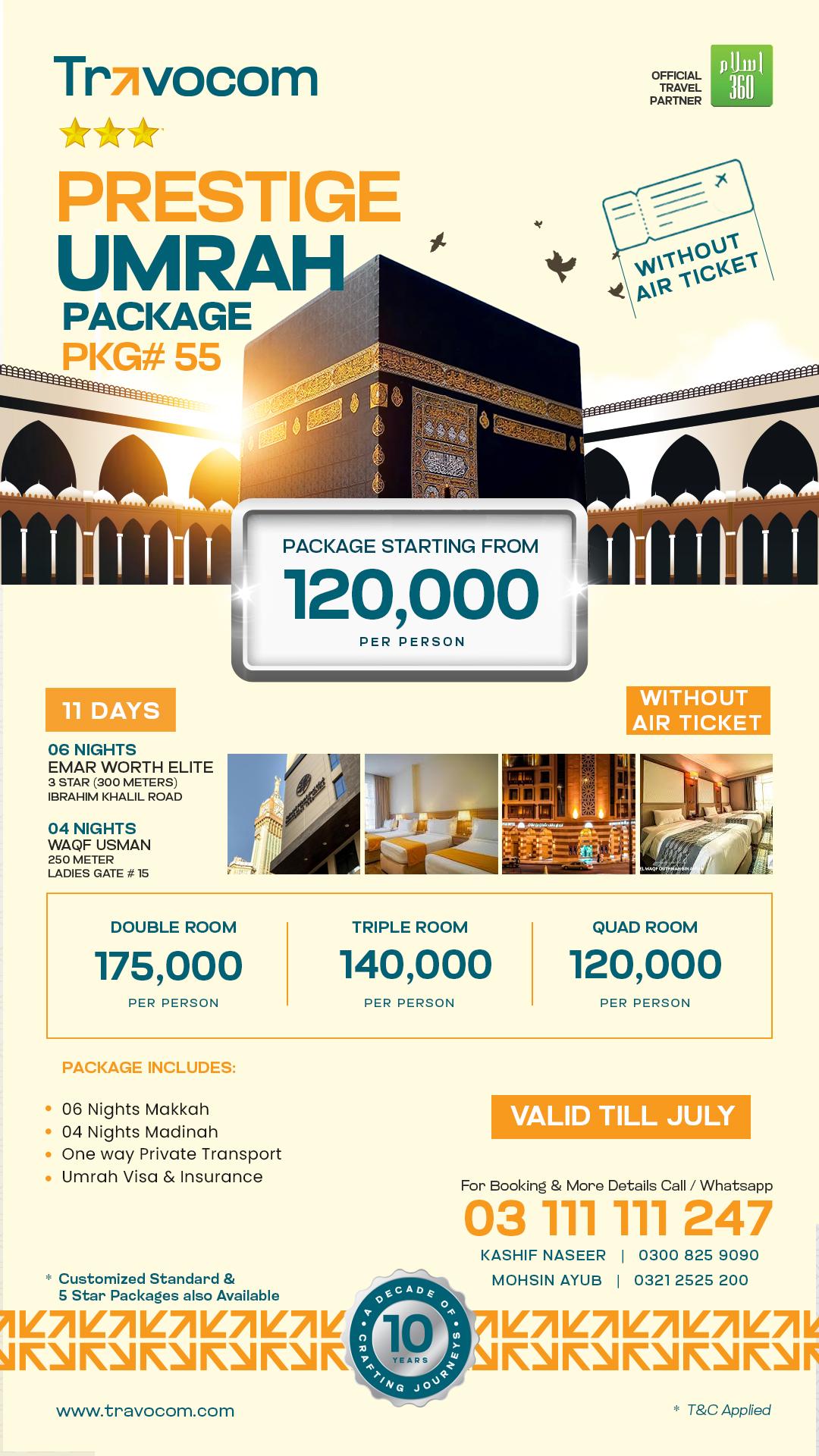 11 DAYSPRESTIGE PKG 55
