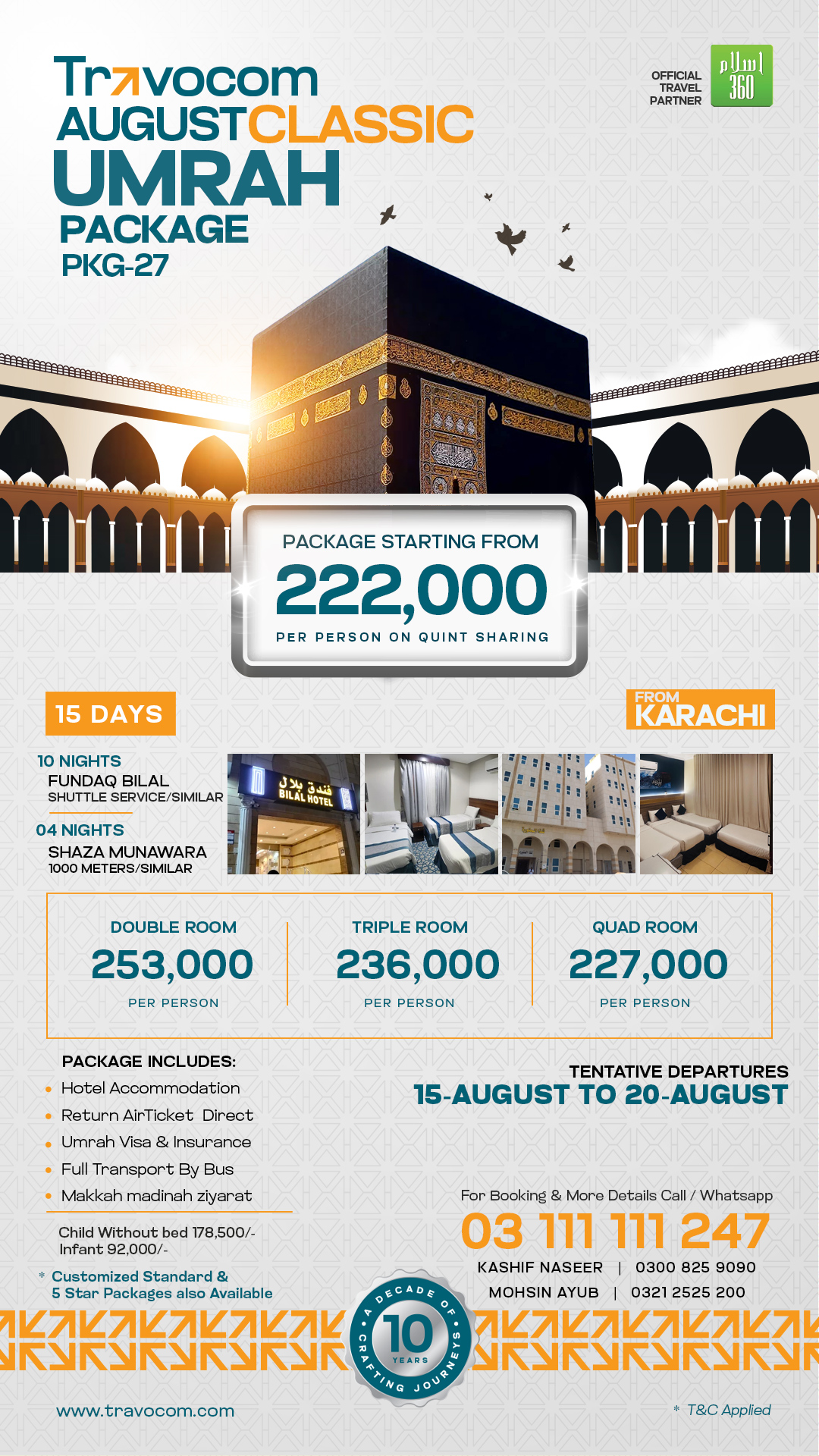 15 days umrah package