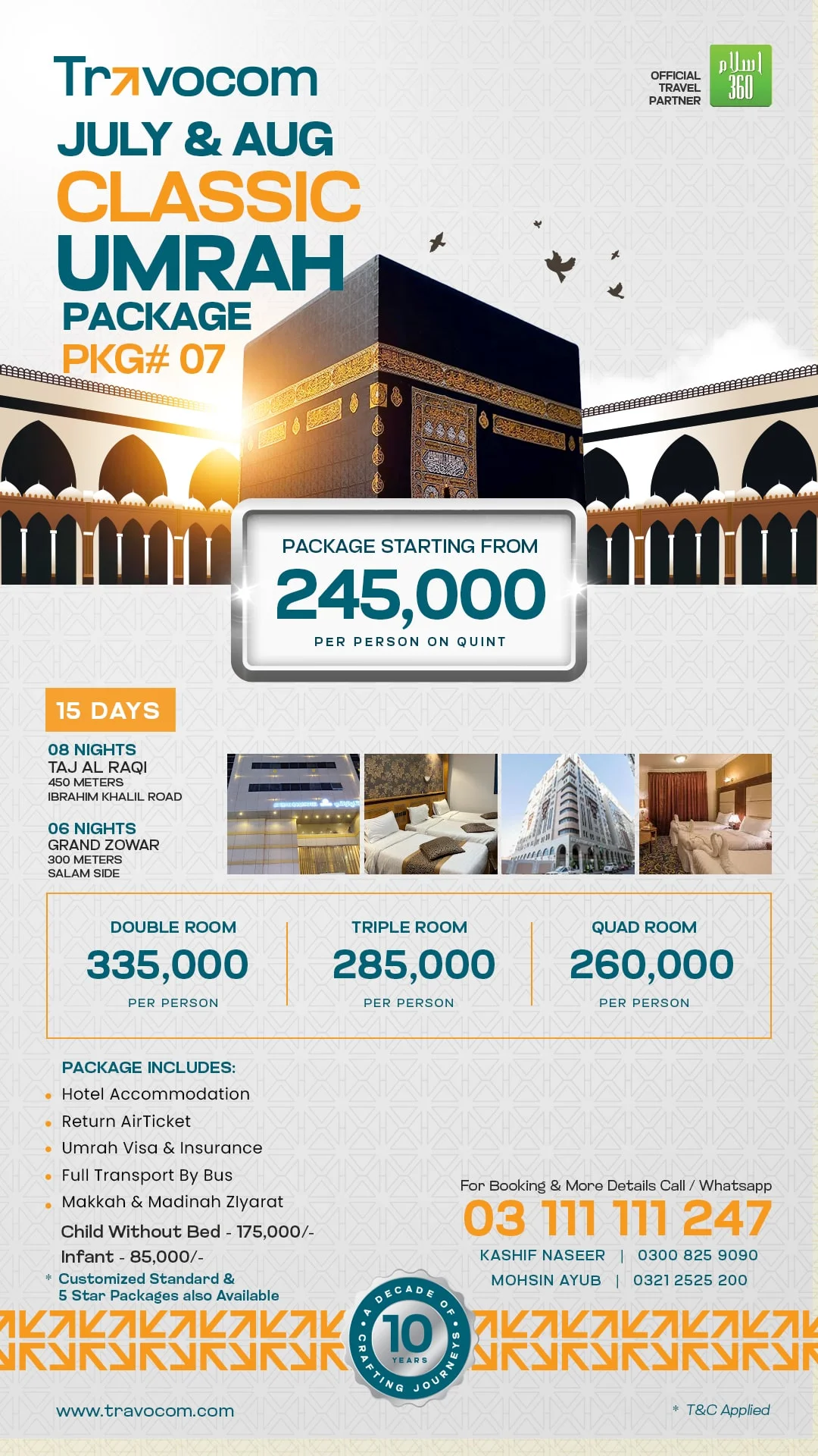 15DAYS-CLASSIC-PKG07 Travocom-15DAYS-CLASSIC-PKG07-umrah package